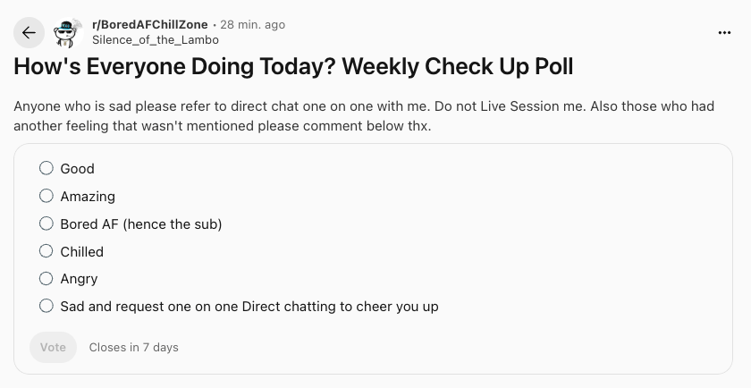 reddit poll